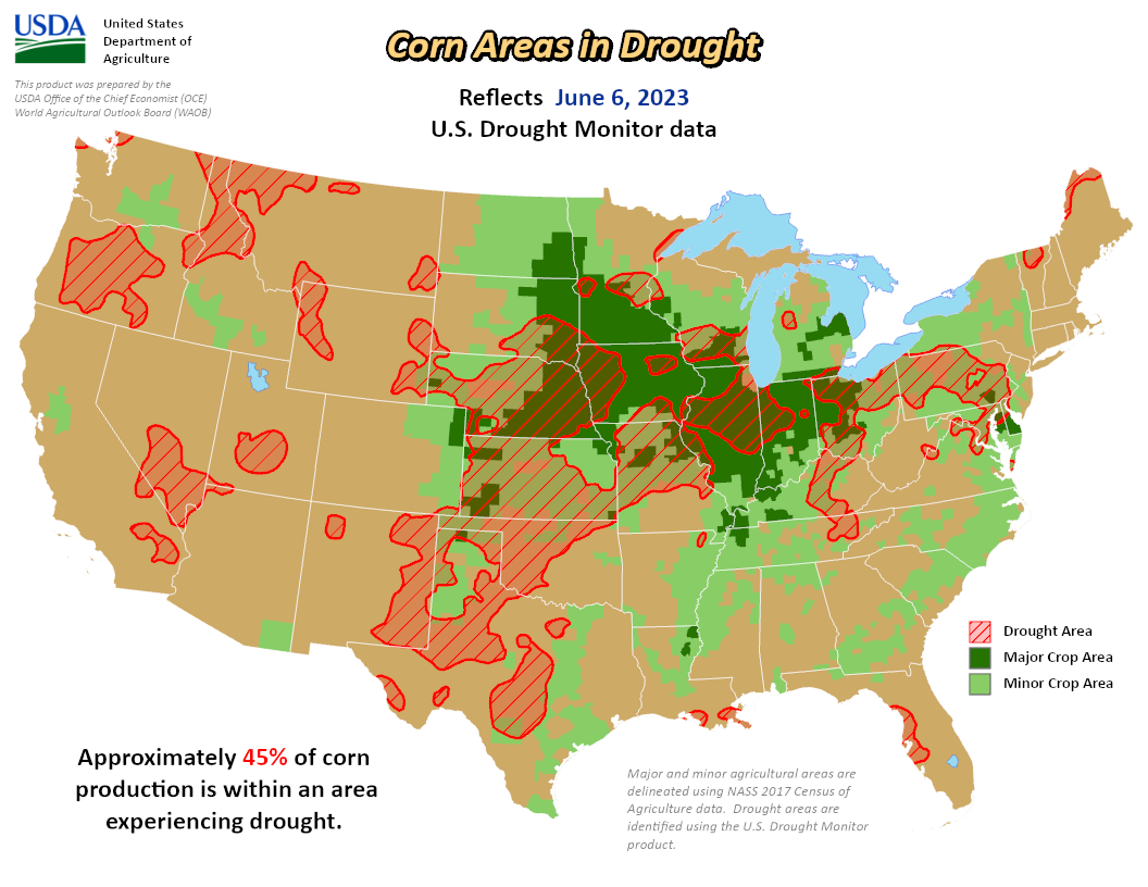 corn drought map